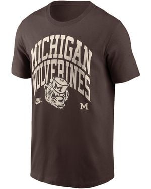 Nike Michigan Bold College T-Shirt - Brown