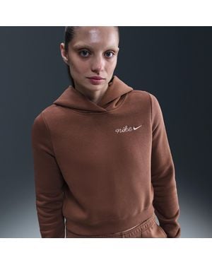 Nike Sportswear Phoenix Fleece Shrunken Hoodie - Brown