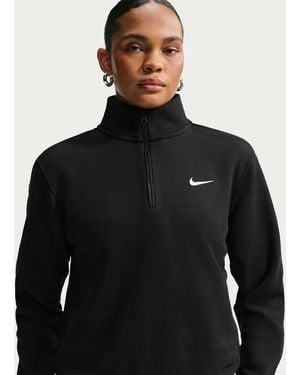 Nike Studio Fleece Medium Weight 1/4-Zip Top - Black