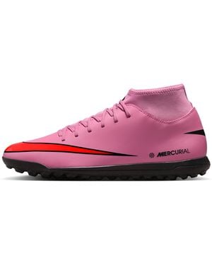 Nike Mercurial Superfly 10 Club Turf High-Top Football Shoes - Pink