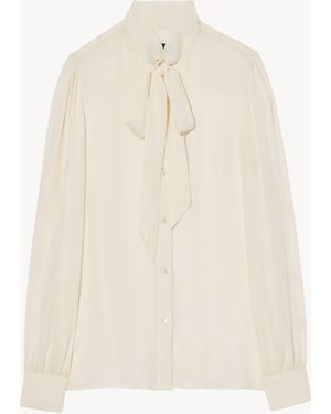 Nili Lotan Carina Silk Blouse - White