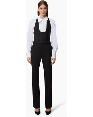 Nina Ricci Straight Wool Pants - White