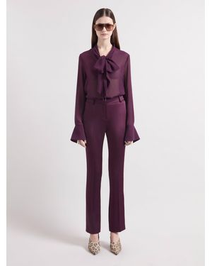 Nina Ricci Burgundy Cady Tailoring Pants - Purple