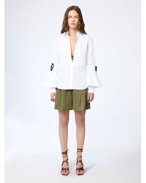 Nina Ricci Poplin Shirt With Bow Details - White