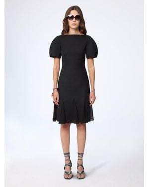 Nina Ricci Midi Peplum Dress - Black