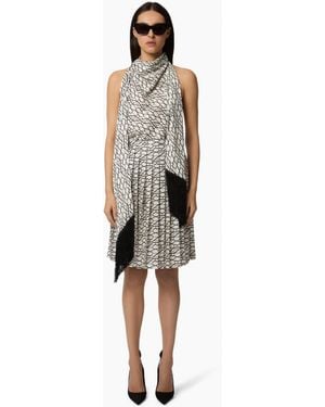 Nina Ricci Halterneck Logo-Print Top - White