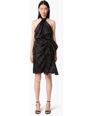Nina Ricci Skirt With Asymmetrical Bow Detail - Black