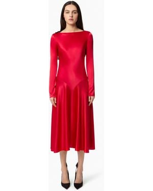 Nina Ricci Backless Midi Dress - Red