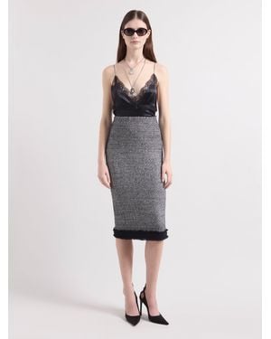Nina Ricci Tweed Midi Skirt - Multicolour