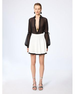 Nina Ricci Mini Knit Skater Skirt - White