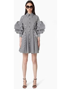 Nina Ricci Midi Dress With Cocoon Sleeves - Grey