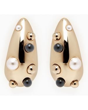 Nina Ricci Drops Of Light Earrings - White