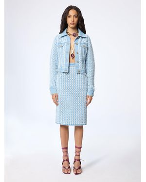 Nina Ricci Midi Denim Skirt - Blue