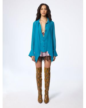 Nina Ricci Lavalliere Silk Shirt - Blue
