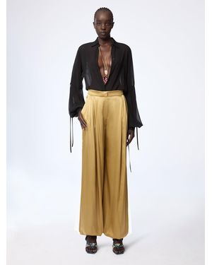 Nina Ricci Harem Silk Satin Trousers - Multicolour