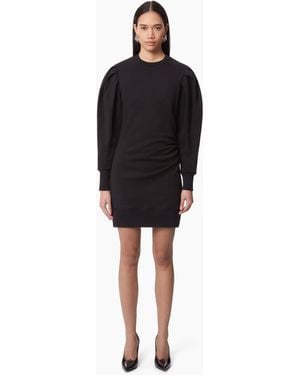 Nina Ricci Sweater Dress With Ruched Sleeves - Black