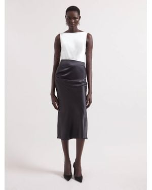 Nina Ricci Asymmetrical Satin Skirt - Multicolour