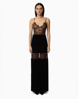 Nina Ricci Long Velvet Skirt - White