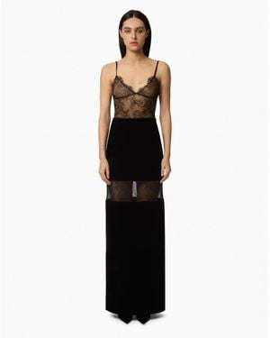 Nina Ricci Long Velvet Skirt - White