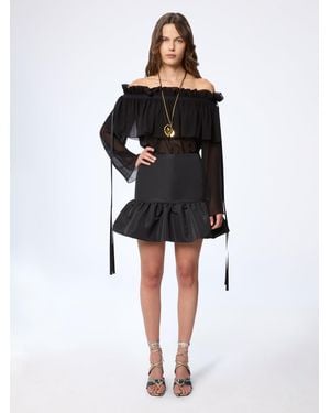 Nina Ricci Mini Peplum Skirt - Black