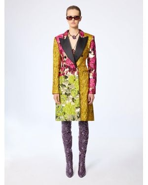 Nina Ricci Patchwork Jacquard Frock Coat - White