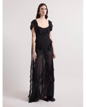 Nina Ricci Maxi Silk Dress - Blue