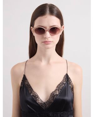 Nina Ricci Vintage Oval Sunglasses - Black