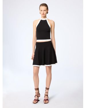 Nina Ricci Mini Knit Skater Skirt - Black
