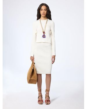 Nina Ricci Midi Knit Skirt - White