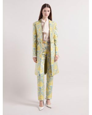 Nina Ricci Flower Jacquard Frock Coat - Natural