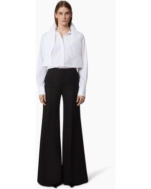 Nina Ricci Oversized Collar Lavalliere Shirt - White