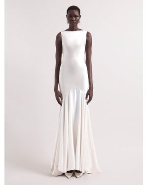 Nina Ricci Cream Mermaid Dress With Open Back - Natural