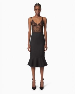 Nina Ricci Midi Peplum Skirt - White