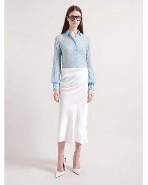 Nina Ricci Ice Polka Dots Silk Shirt - Blue