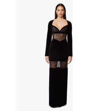 Nina Ricci Long Velvet Dress - Black