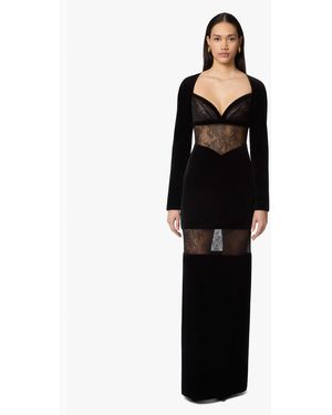 Nina Ricci Long Velvet Dress - Black