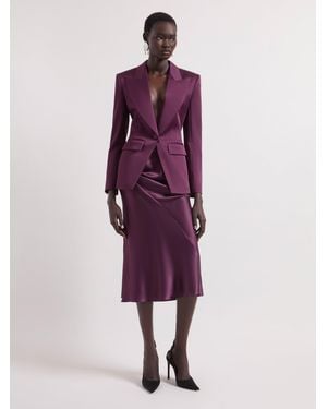 Nina Ricci Burgundy Cady Blazer With Bow - Purple