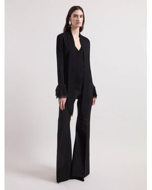 Nina Ricci V-Neck Wool Sweater - Blue