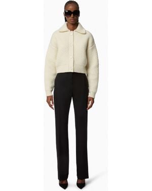 Nina Ricci Textured Wool Cardigan - Natural