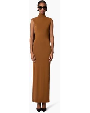 Nina Ricci Long Draped Dress - Brown