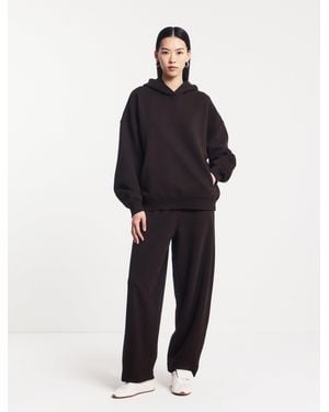 NINETY PERCENT Ellery Barrel Leg Sweatpant In Bitter Chocolate - Blue