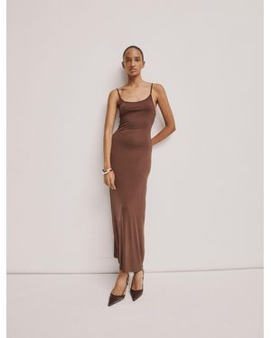 NINETY PERCENT Ares Dress In Chestnut - Natural