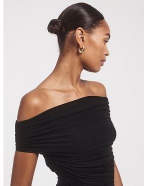 NINETY PERCENT Noho Micromodal Ruched Top In Black