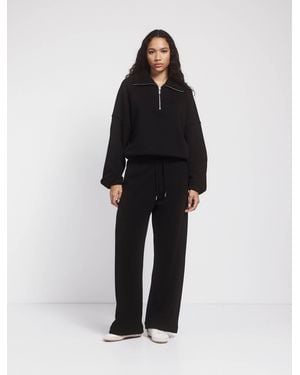NINETY PERCENT Straight Leg Sweatpant In Black