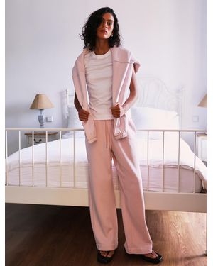NINETY PERCENT Straight Leg Sweatpant In Dusk Pink