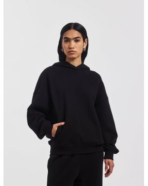 NINETY PERCENT Oversized Hoodie In Black - Blue