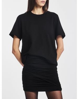 NINETY PERCENT Raya Rouch Mini Skirt In Black
