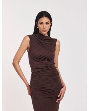 NINETY PERCENT Lui Top In Bracken - Brown