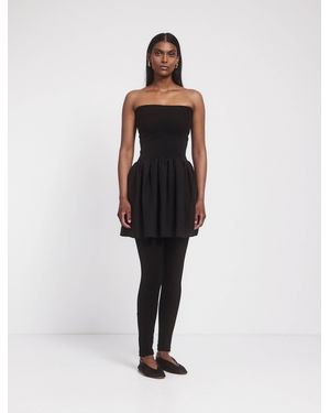 NINETY PERCENT Karpas Top In Black - White