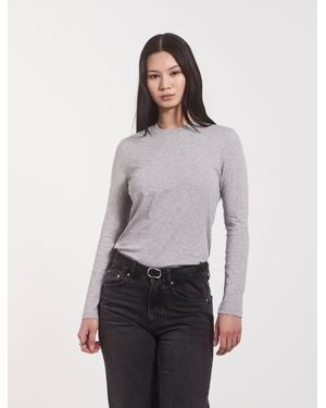 NINETY PERCENT Billie Organic Cotton Classic Long Sleeve Top - White